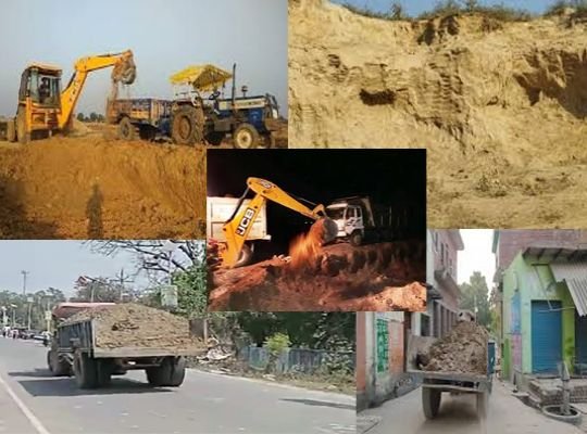 Illegal soil mining is going on indiscriminately in Shakti Farm, silence is responsible
