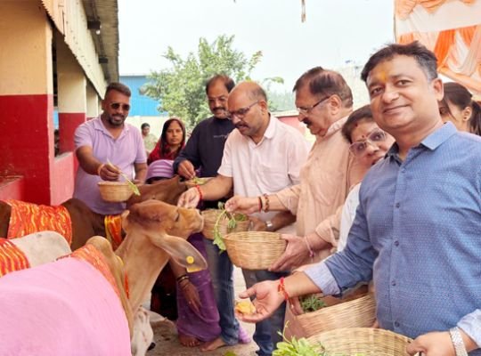 Gopashtami festival: Program held in Golok Dham of Kichha! Served and took resolution for cow protection, know what is the story