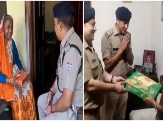Dehradun police celebrated Diwali in a special way, lit lamps with the elderly.