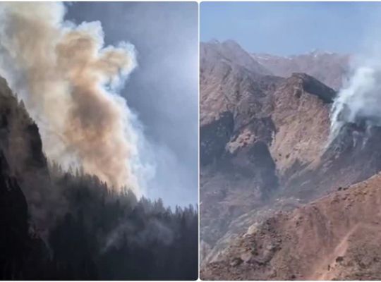 Uttarakhand: Massive fire in Chamoli's Nanda Devi National Park! Forests have been burning for five days; administration seeks Air Force help.