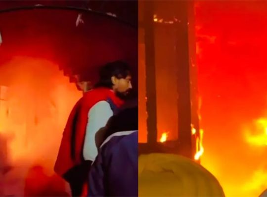 A heartbreaking accident in Himachal Pradesh: A massive fire broke out in Sirmaur at midnight! Three houses were destroyed, five people were reported dead.