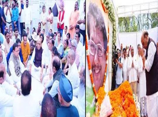 Defence Minister Rajnath Singh and CM Dhami attended the *Trayodashi* ceremony of shooter Jaspal Rana and paid heartfelt tributes.