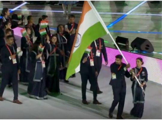 Big Breaking: India makes a spectacular entry in Nagoya, carrying the Tricolour! Manu Bhaker and Pawan Sehrawat led the Indian contingent, while athletes from 45 nations showcased the spirit of sport and unity.