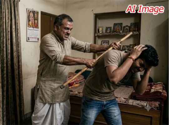 Father unleashes fury on son over a money dispute! Tied him to a pole and beat him with a bamboo stick; 15-year-old Rishu dies! Accused fled after leaving the body on a cot.